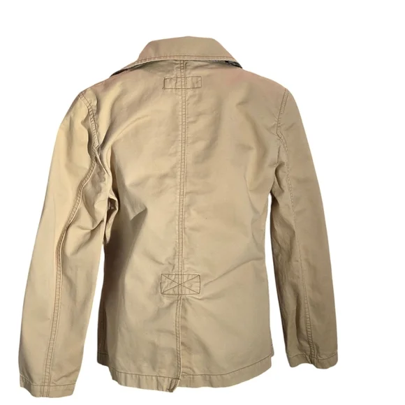 Eddie Bauer Women's M Beige Tan 100% Baumwolle (Cotton) Field Jacket Button Up - Picture 3 of 16